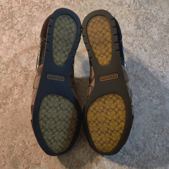 Coach Shoes Womens 6.5 M Kodie Signature Casual Sneakers Brown Suede Lace Up - Picture 7 of 8